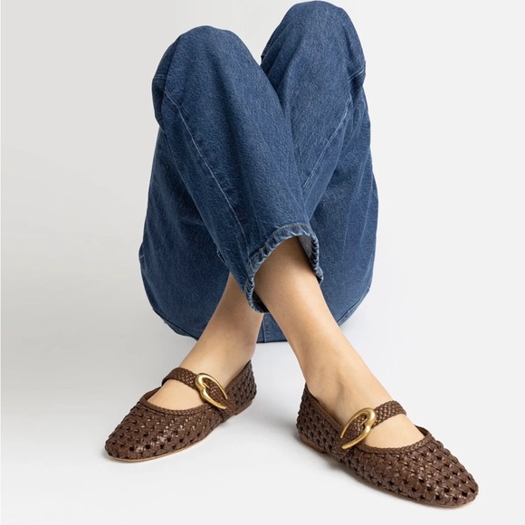 Larroude Verona Macrame Flats in Burnt Umber Size 10 💋 (fits like 10.5) - Picture 13 of 16